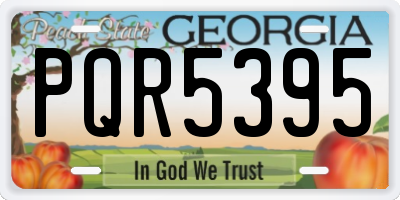 GA license plate PQR5395