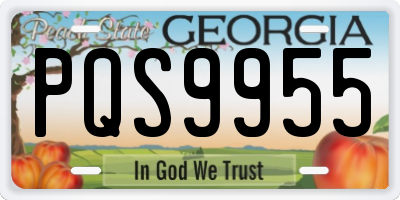 GA license plate PQS9955