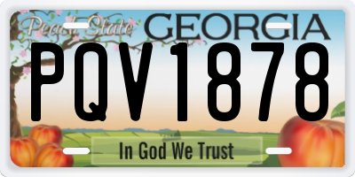 GA license plate PQV1878
