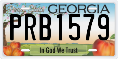 GA license plate PRB1579