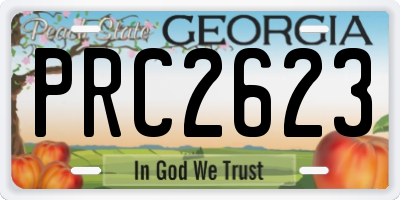 GA license plate PRC2623