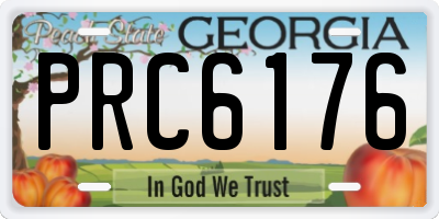 GA license plate PRC6176