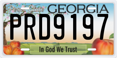 GA license plate PRD9197