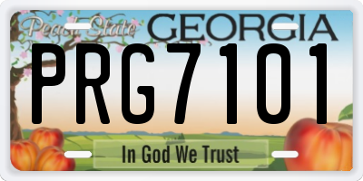GA license plate PRG7101