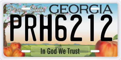 GA license plate PRH6212