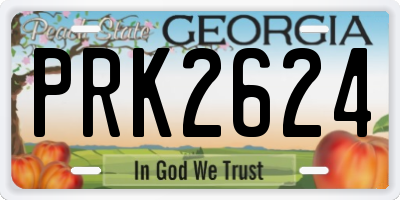 GA license plate PRK2624