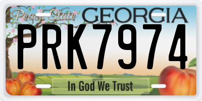GA license plate PRK7974