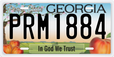 GA license plate PRM1884