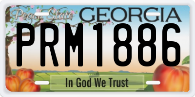 GA license plate PRM1886