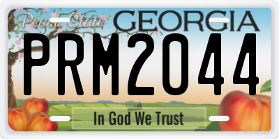 GA license plate PRM2044