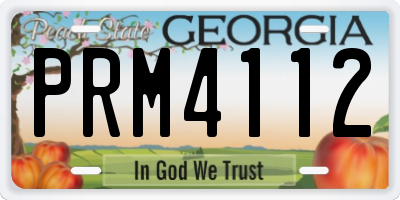 GA license plate PRM4112