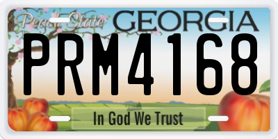 GA license plate PRM4168