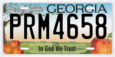 GA license plate PRM4658