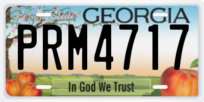 GA license plate PRM4717