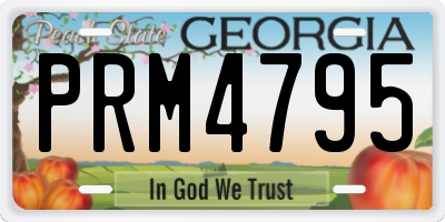 GA license plate PRM4795