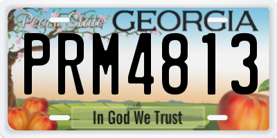 GA license plate PRM4813