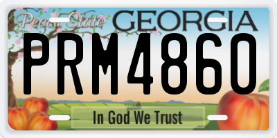 GA license plate PRM4860