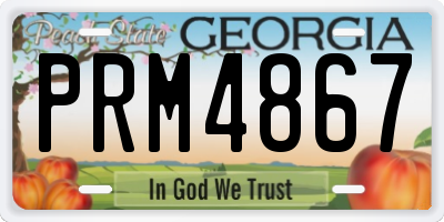 GA license plate PRM4867
