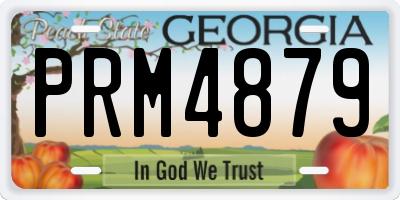 GA license plate PRM4879