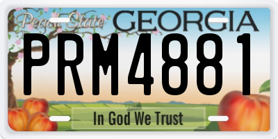 GA license plate PRM4881