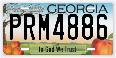 GA license plate PRM4886