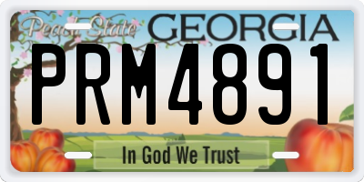 GA license plate PRM4891