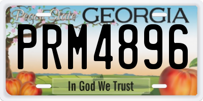 GA license plate PRM4896