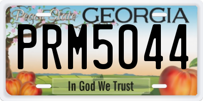 GA license plate PRM5044