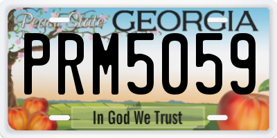 GA license plate PRM5059