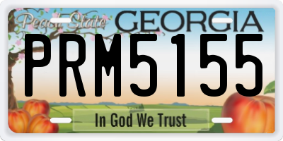 GA license plate PRM5155