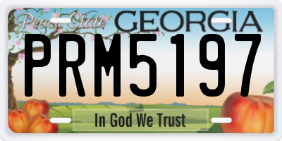 GA license plate PRM5197