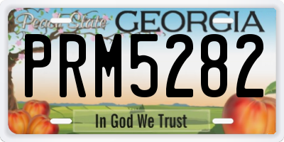 GA license plate PRM5282