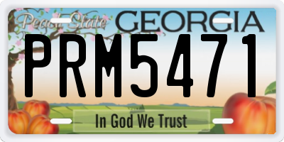 GA license plate PRM5471