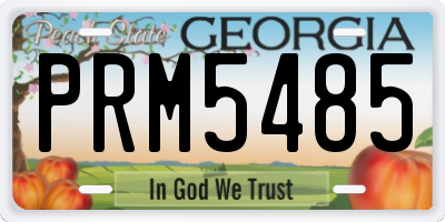 GA license plate PRM5485