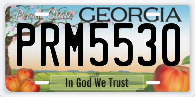GA license plate PRM5530