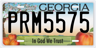 GA license plate PRM5575