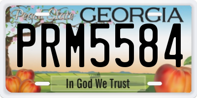 GA license plate PRM5584
