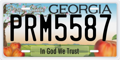 GA license plate PRM5587