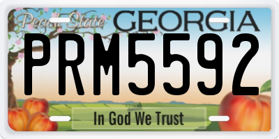 GA license plate PRM5592