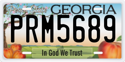GA license plate PRM5689