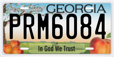 GA license plate PRM6084