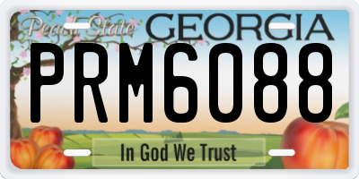 GA license plate PRM6088
