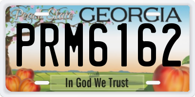 GA license plate PRM6162