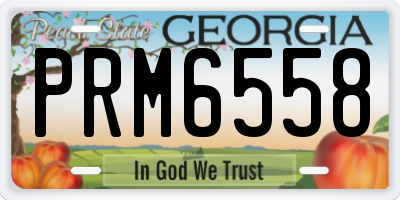 GA license plate PRM6558