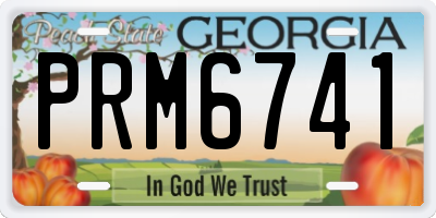 GA license plate PRM6741