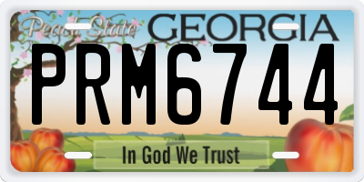 GA license plate PRM6744