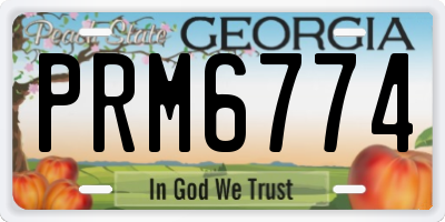 GA license plate PRM6774