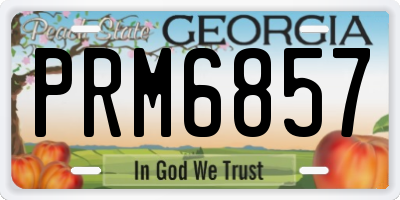 GA license plate PRM6857