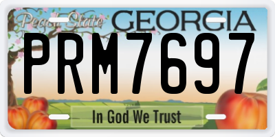 GA license plate PRM7697