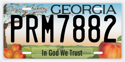 GA license plate PRM7882